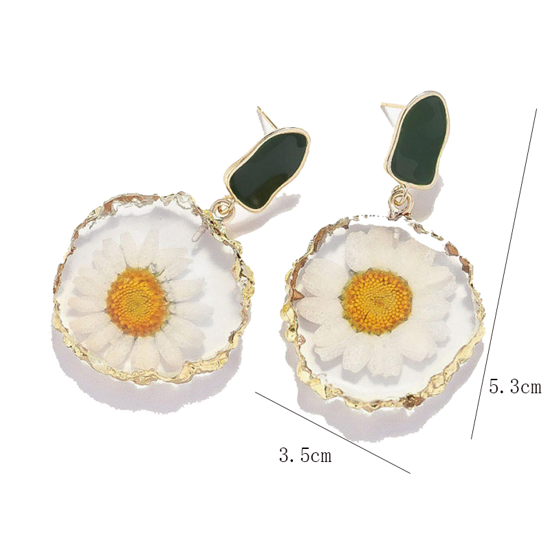 1 Pair Ig Style Sweet Flower Arylic Drop Earrings display picture 1