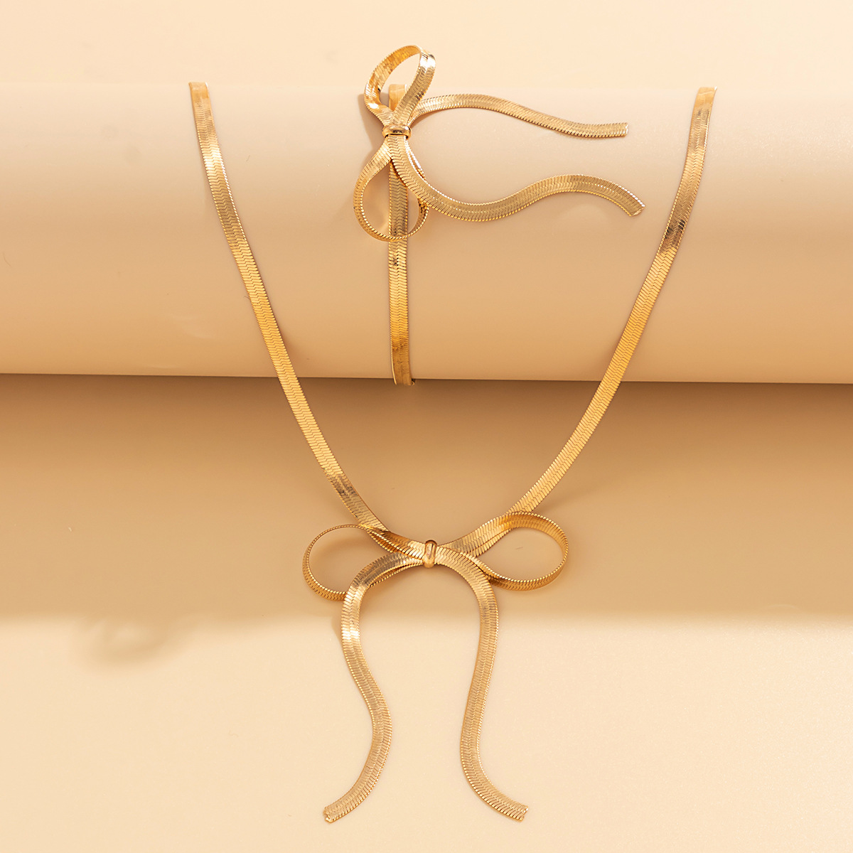 Modern Style Simple Style Bow Knot Copper Handmade Plating 18k Gold Plated Jewelry Set display picture 3