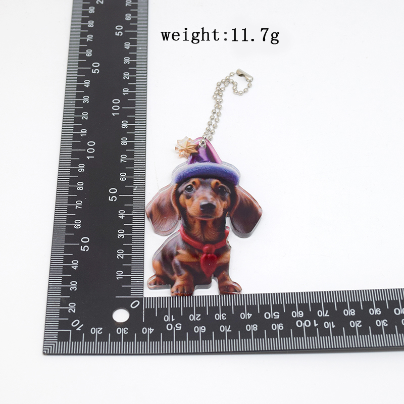 Casual Cute Dog Arylic Bag Pendant Keychain display picture 6