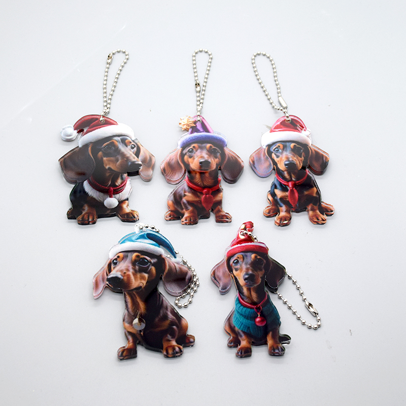 Casual Cute Dog Arylic Bag Pendant Keychain display picture 11