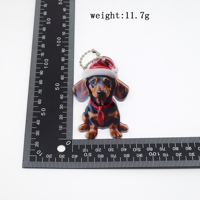 Casual Cute Dog Arylic Bag Pendant Keychain display picture 7