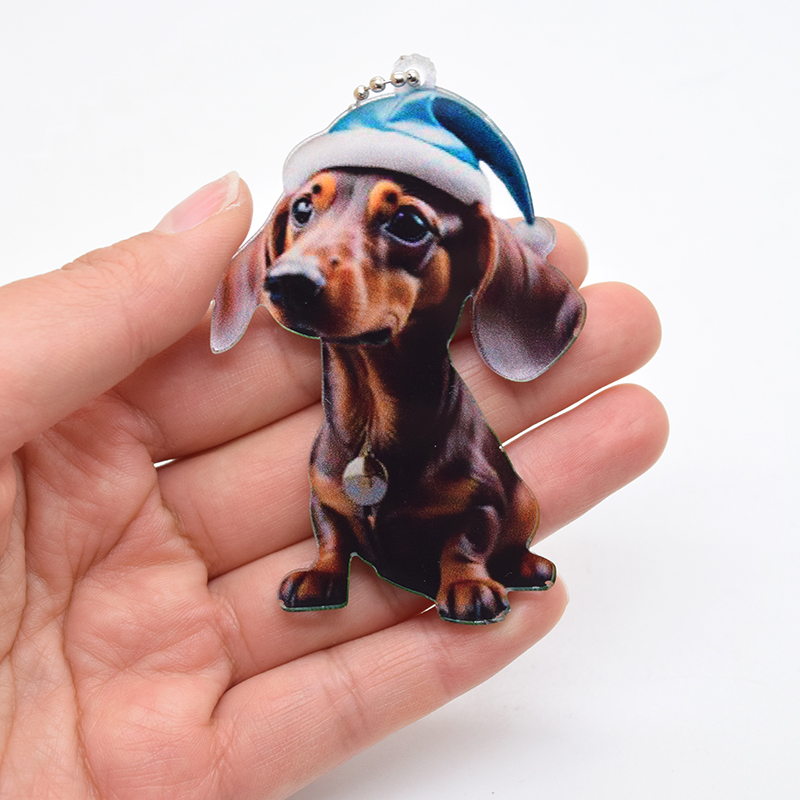 Casual Cute Dog Arylic Bag Pendant Keychain display picture 12