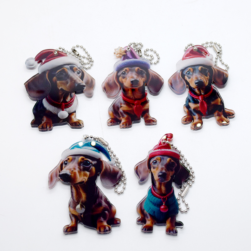 Casual Cute Dog Arylic Bag Pendant Keychain display picture 14