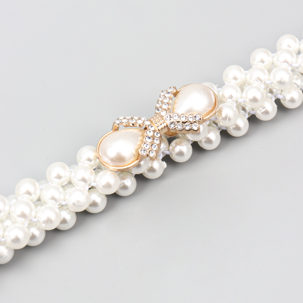 Elegant Simple Style Geometric Artificial Pearl Beaded Women's Chain Belts display picture 2