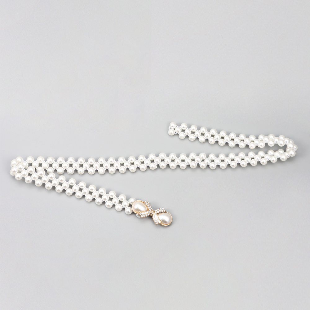 Elegant Simple Style Geometric Artificial Pearl Beaded Women's Chain Belts display picture 8