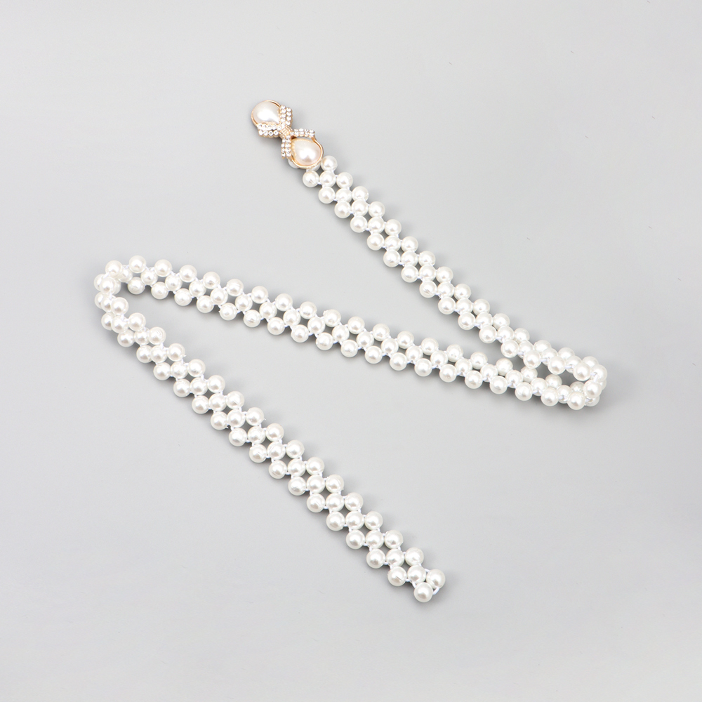 Elegant Simple Style Geometric Artificial Pearl Beaded Women's Chain Belts display picture 9