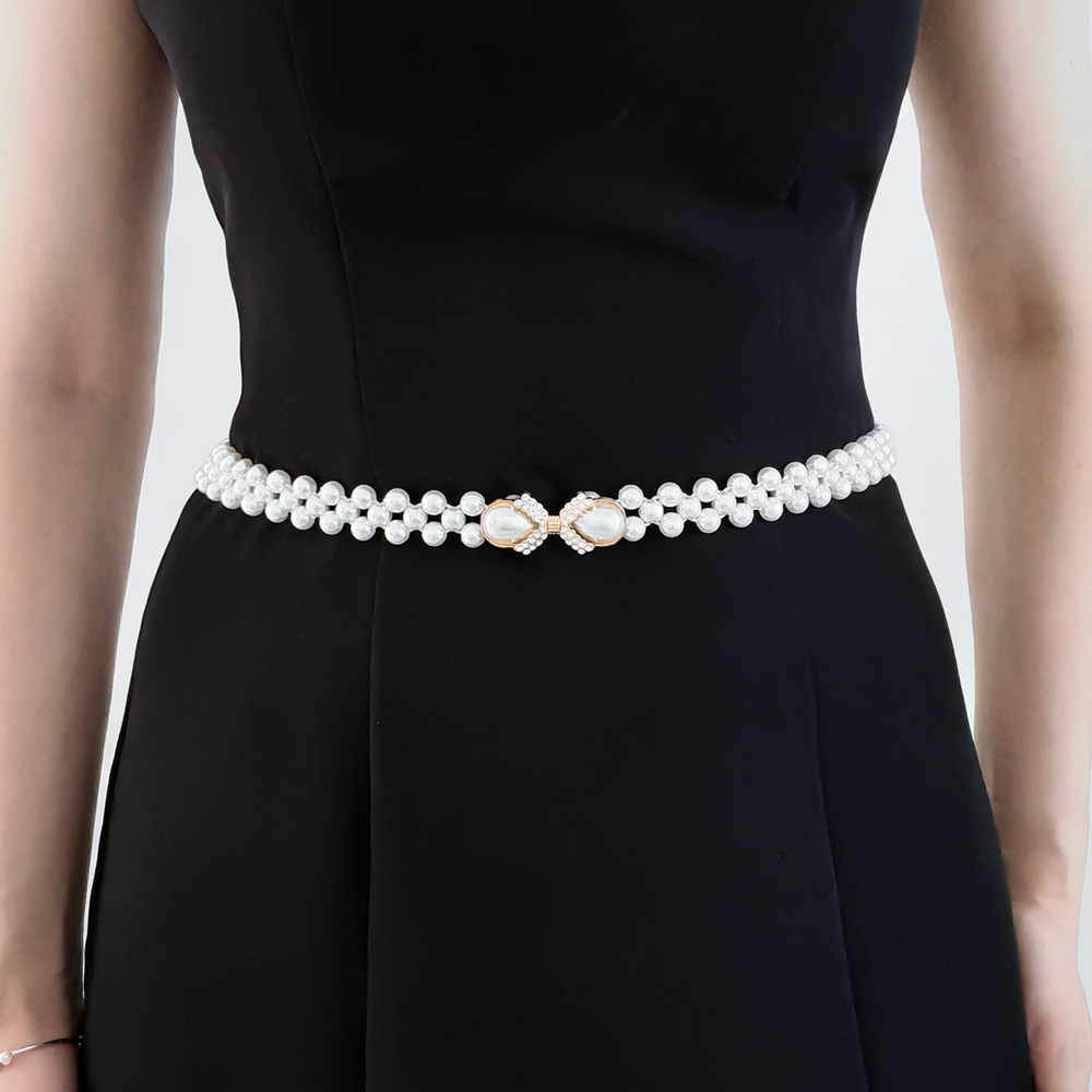 Elegant Simple Style Geometric Artificial Pearl Beaded Women's Chain Belts display picture 11