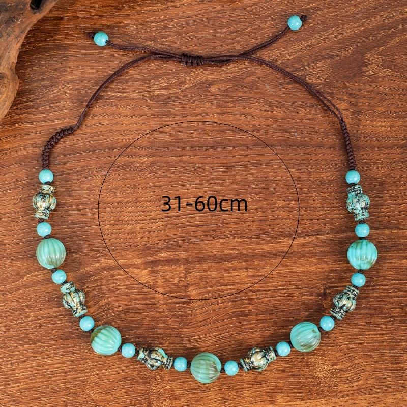 Retro Ethnic Style Geometric Arylic Beaded Women's Bracelets Necklace display picture 8