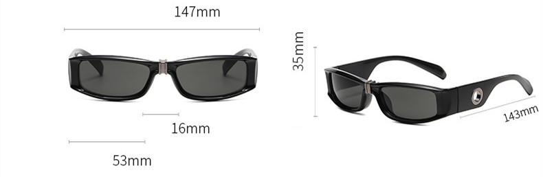 Simple Style Streetwear Geometric Pc Square Full Frame Men's Sunglasses display picture 2