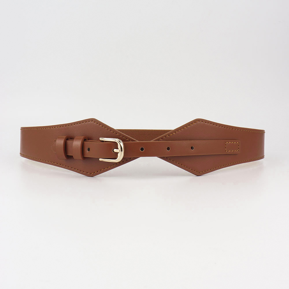 Elegant Wedding Handmade Solid Color Pu Leather Buckle Women's Leather Belts display picture 6