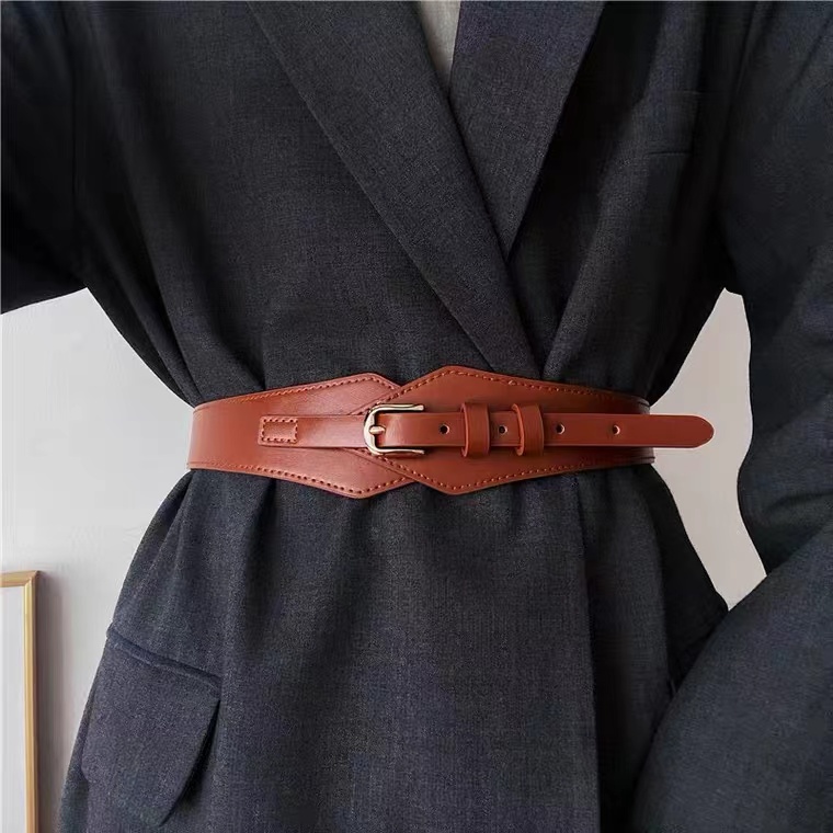 Elegant Wedding Handmade Solid Color Pu Leather Buckle Women's Leather Belts display picture 10