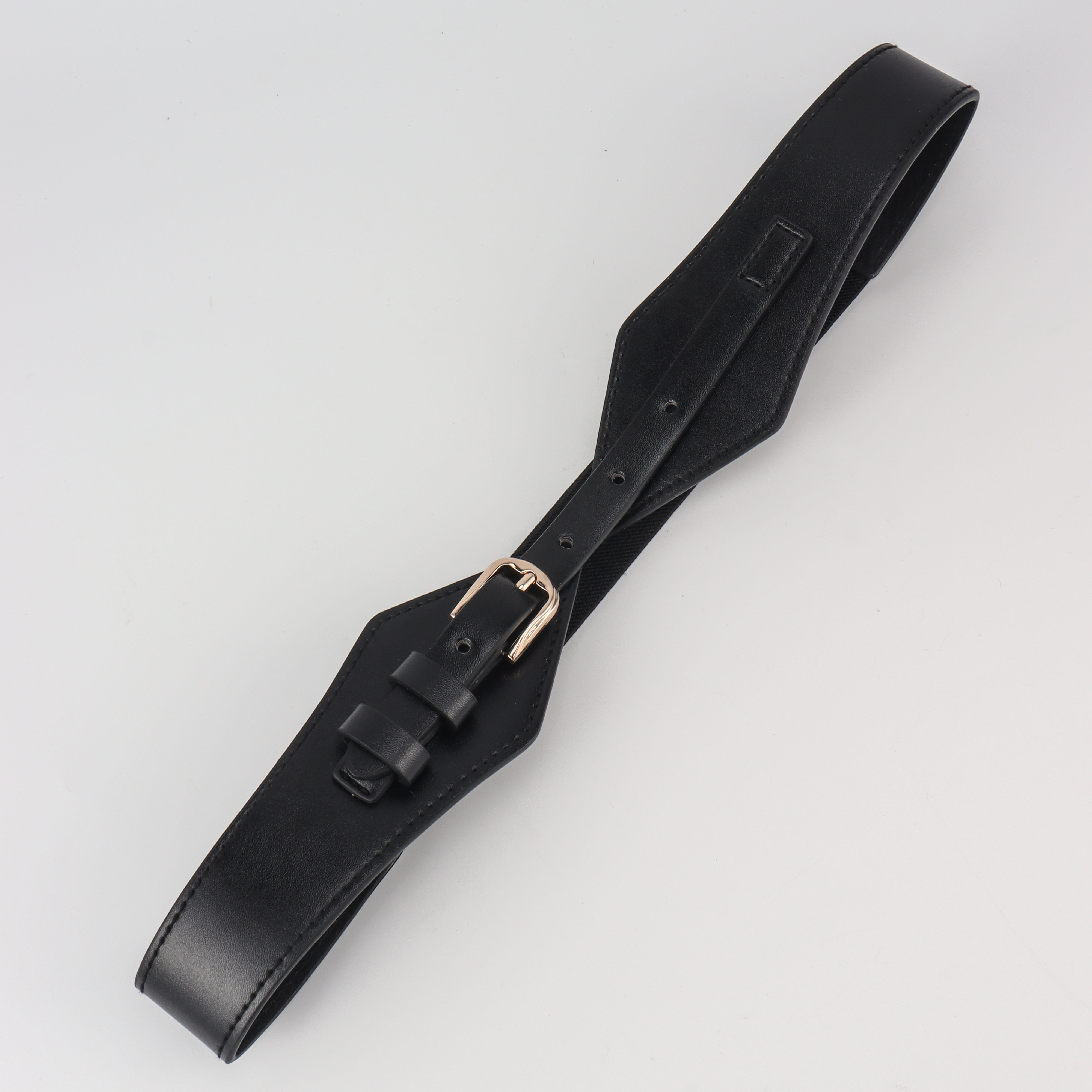 Elegant Wedding Handmade Solid Color Pu Leather Buckle Women's Leather Belts display picture 5