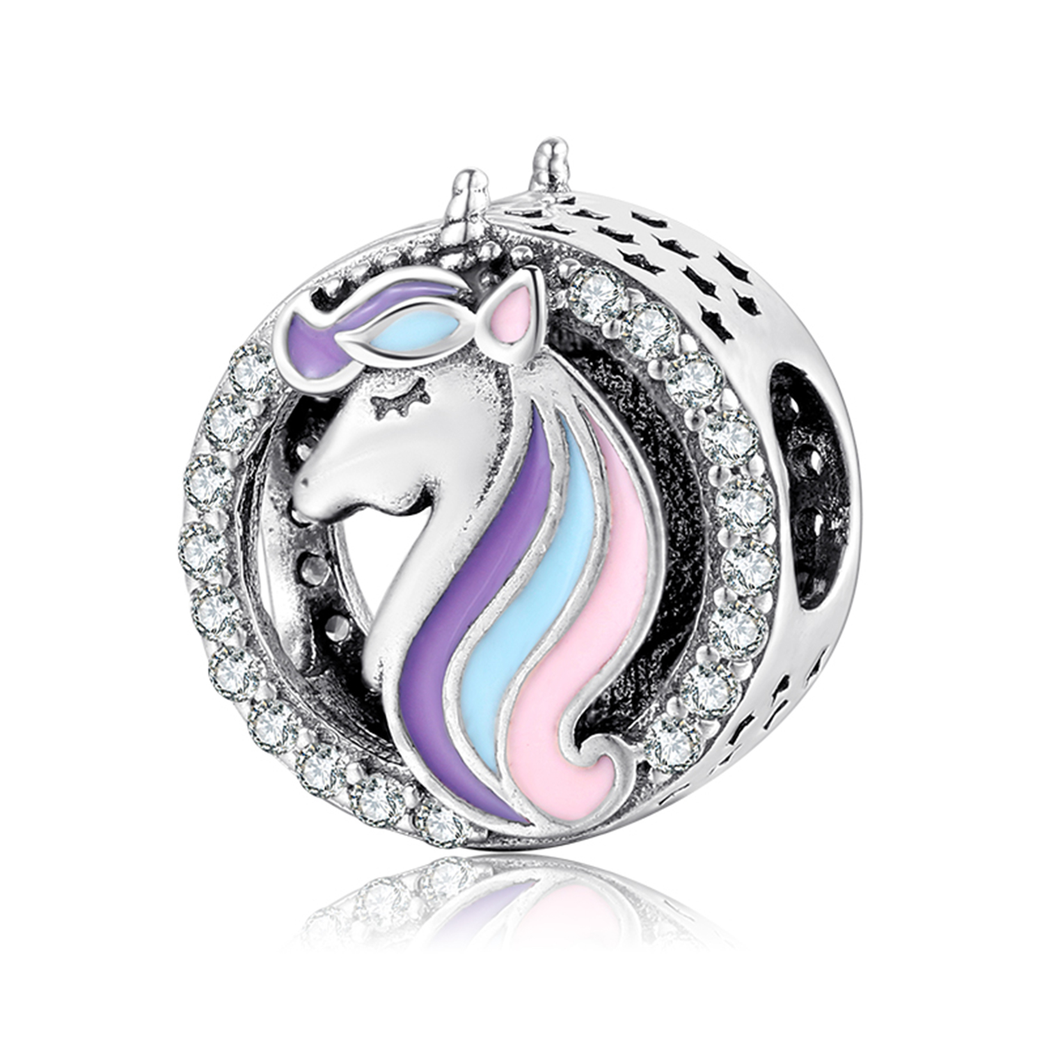 1 Piece Sterling Silver Unicorn Beads display picture 1