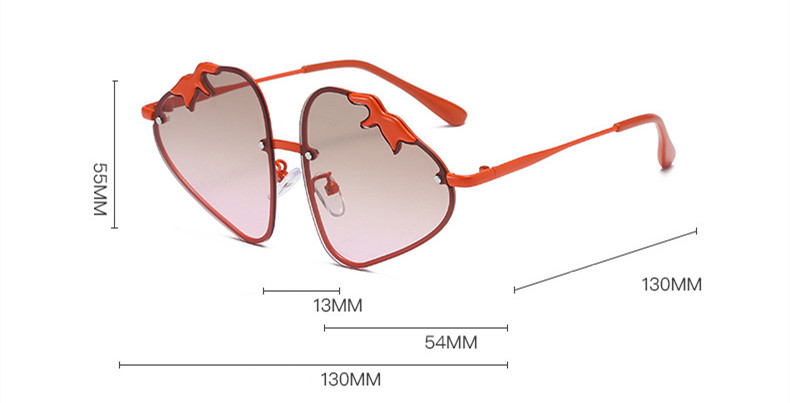 Cute Strawberry Tac Special-shaped Mirror Full Frame Kids Sunglasses display picture 2