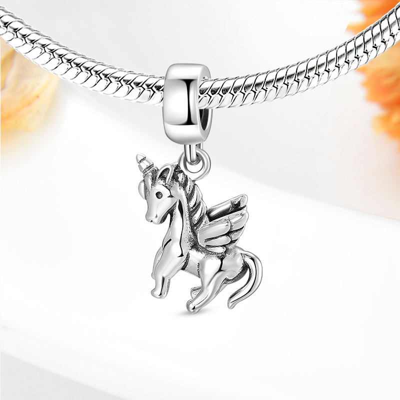1 Piece Sterling Silver Unicorn Beads display picture 8