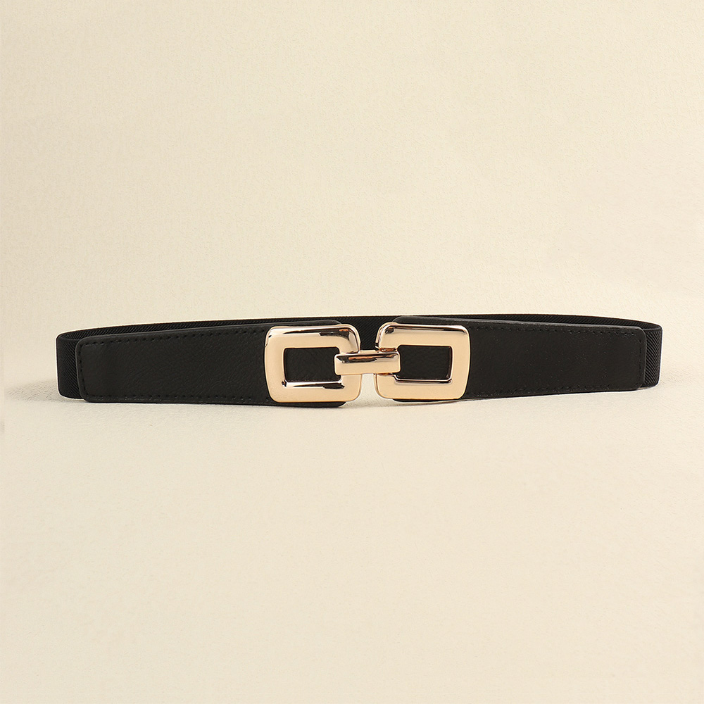 Elegant Formal Simple Style Solid Color Pu Leather Alloy Women's Leather Belts display picture 1