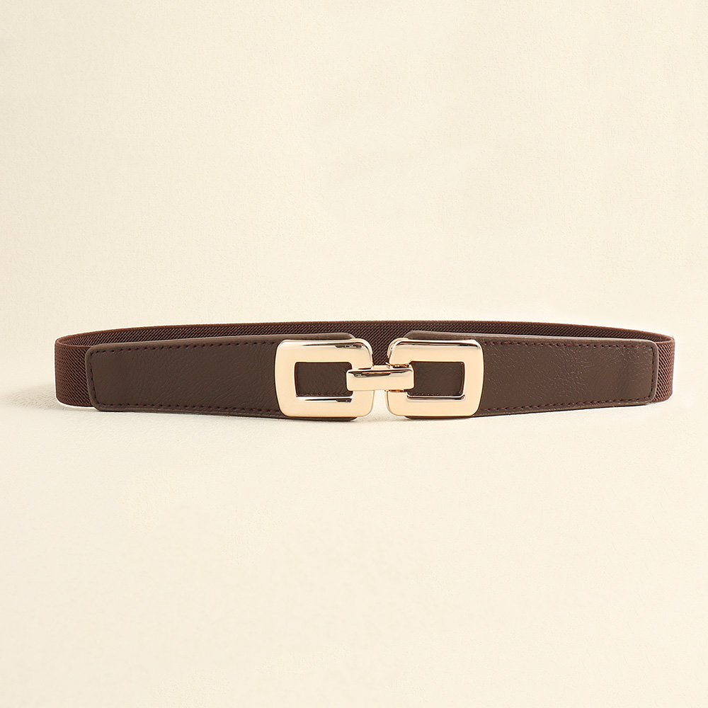 Elegant Formal Simple Style Solid Color Pu Leather Alloy Women's Leather Belts display picture 7