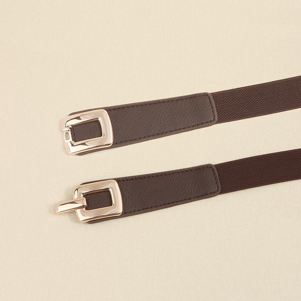 Elegant Formal Simple Style Solid Color Pu Leather Alloy Women's Leather Belts display picture 8