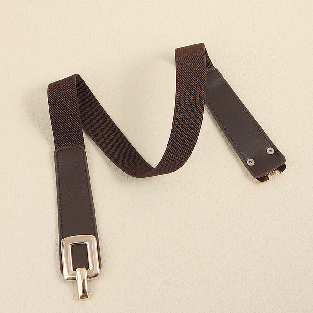 Elegant Formal Simple Style Solid Color Pu Leather Alloy Women's Leather Belts display picture 9