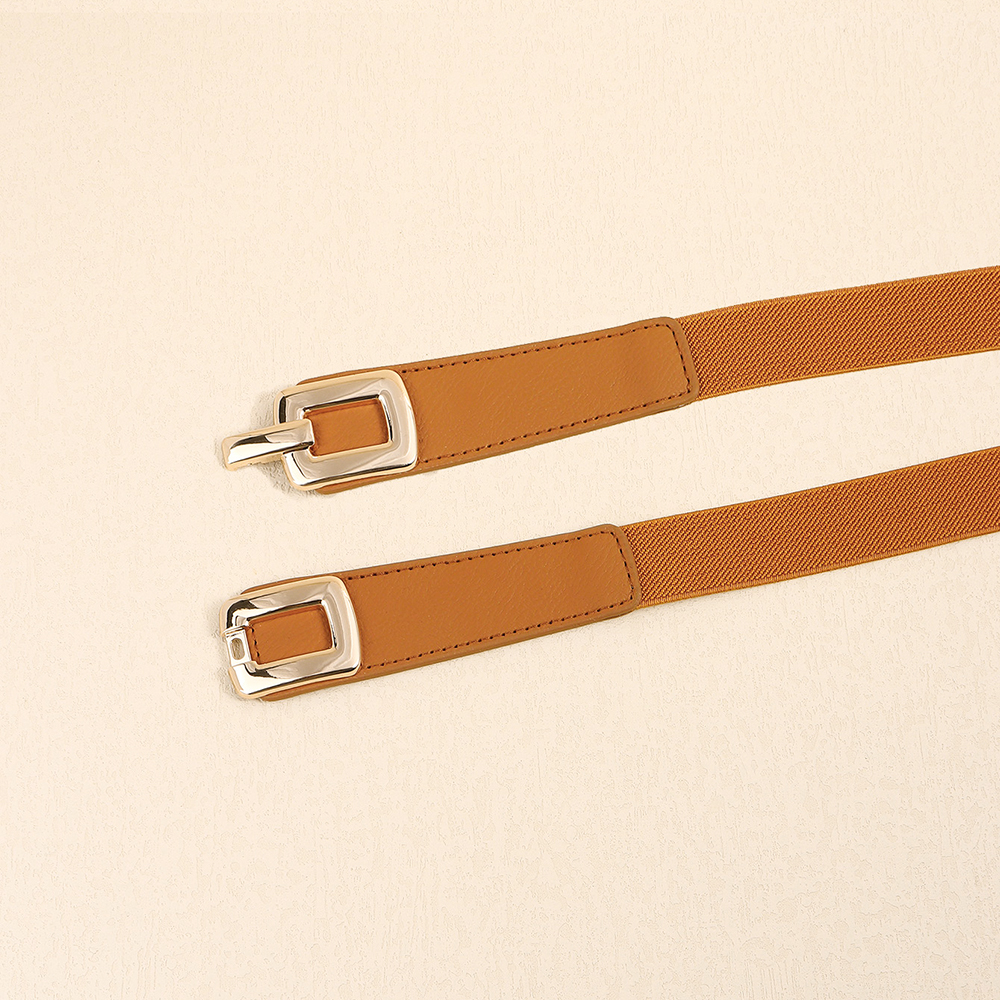 Elegant Formal Simple Style Solid Color Pu Leather Alloy Women's Leather Belts display picture 11
