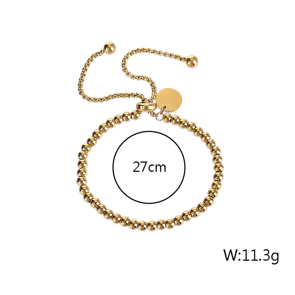 Ig Style Simple Style Geometric Stainless Steel Titanium Steel Plating 18k Gold Plated Gold Plated Bracelets display picture 1