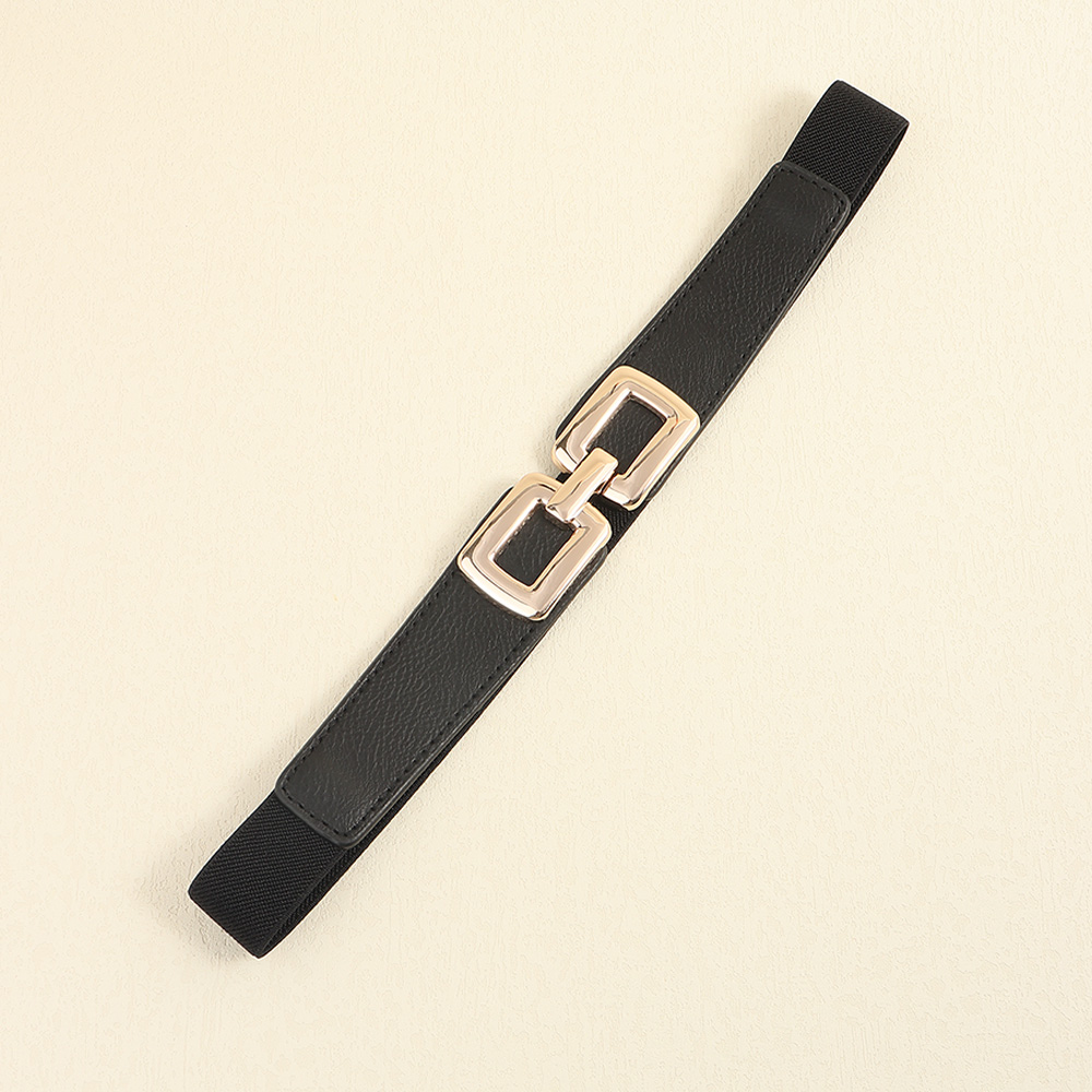 Elegant Formal Simple Style Solid Color Pu Leather Alloy Women's Leather Belts display picture 3