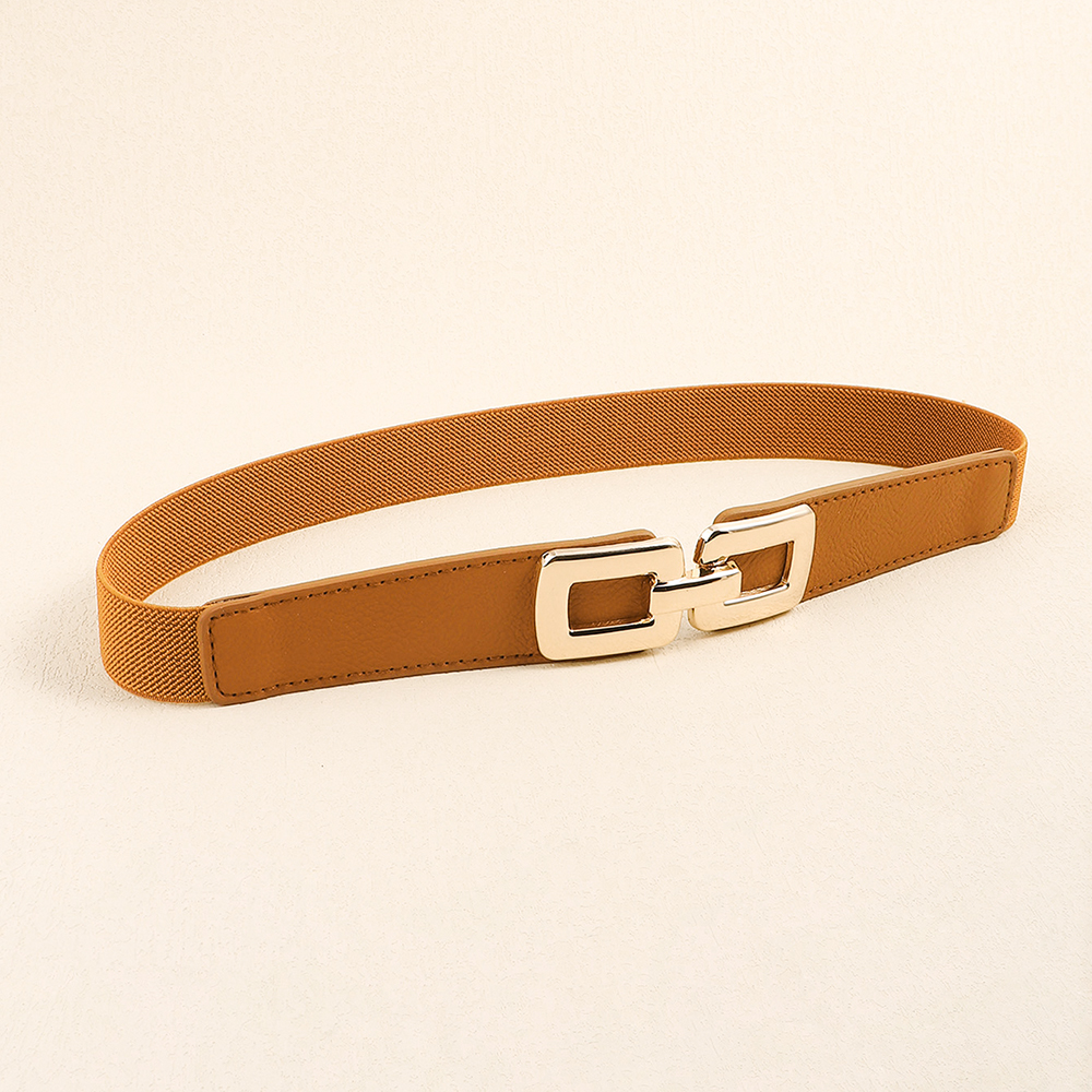 Elegant Formal Simple Style Solid Color Pu Leather Alloy Women's Leather Belts display picture 12