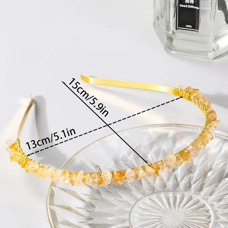 Women's Princess Wedding Pastoral Solid Color Titanium Steel Handmade Inlay Artificial Crystal Hair Band display picture 1