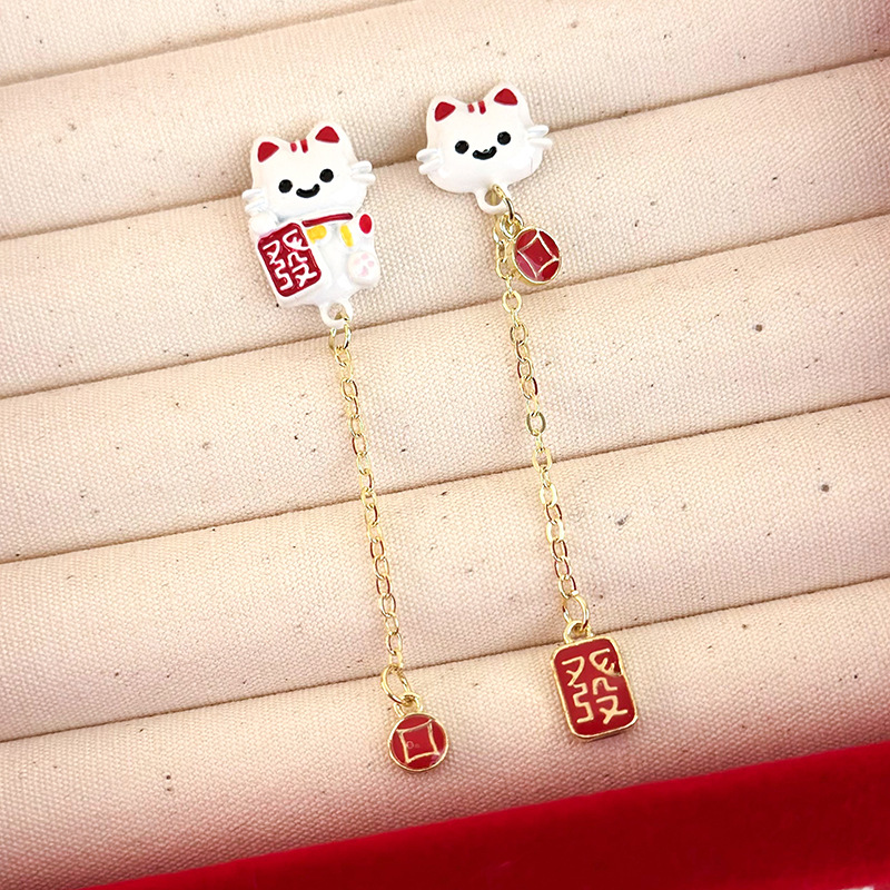 1 Pair Fairy Style Funny Sweet Animal Asymmetrical Alloy Drop Earrings display picture 7