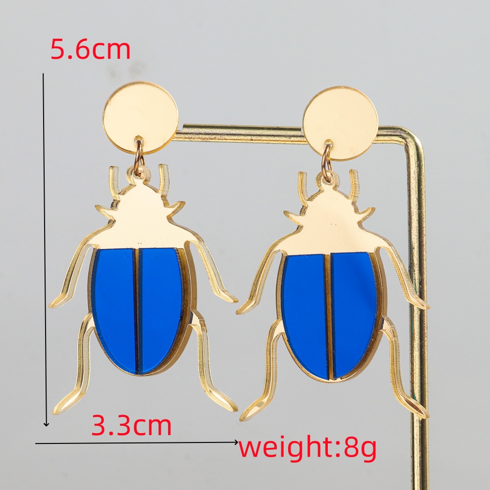 1 Pair Ig Style Simple Style Beetles Arylic Drop Earrings display picture 1