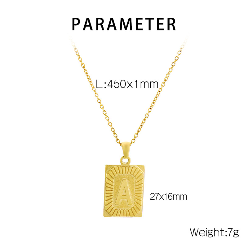 Stainless Steel 18K Gold Plated Basic Plating Letter Pendant Necklace display picture 1
