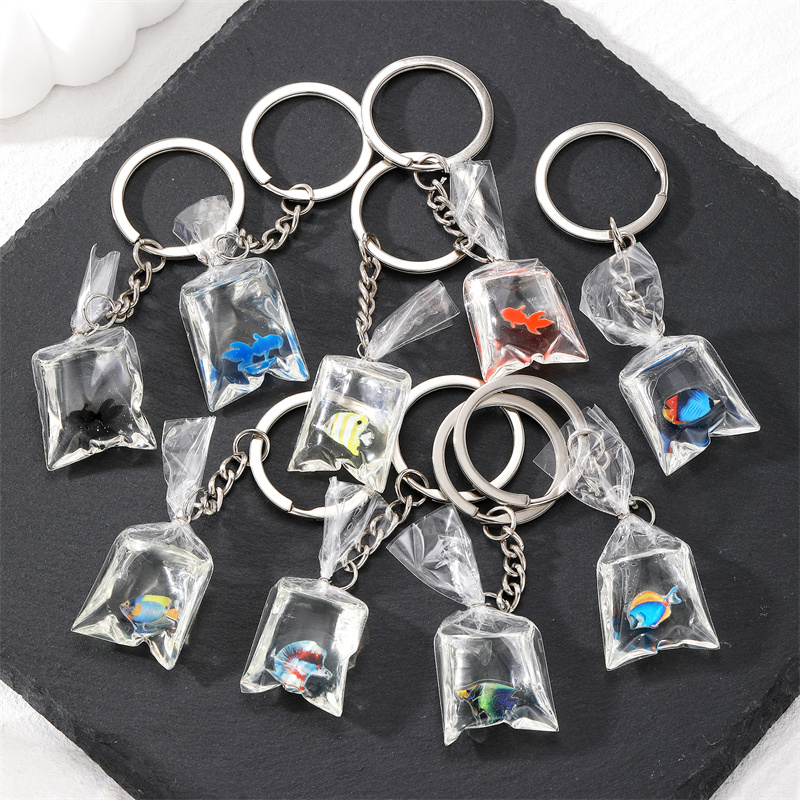 Casual Vintage Style Simple Style Fish Resin Bag Pendant Keychain display picture 8