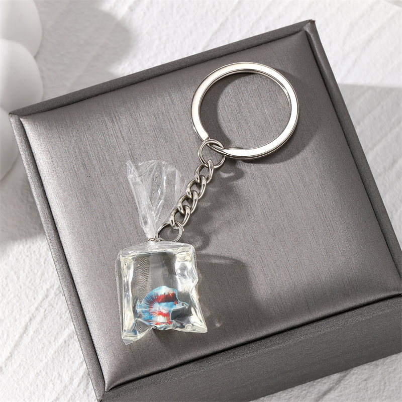 Casual Vintage Style Simple Style Fish Resin Bag Pendant Keychain display picture 5