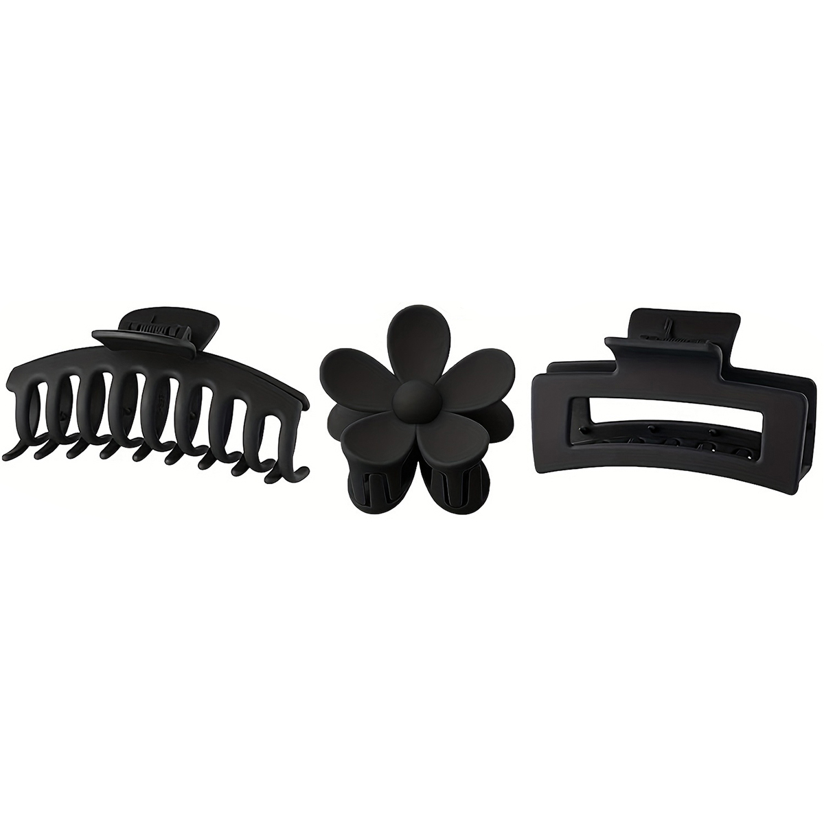 Women's Solid Color Commute Square Flower Plastic Criss Cross Flowers Hollow Out Hair Claws display picture 1