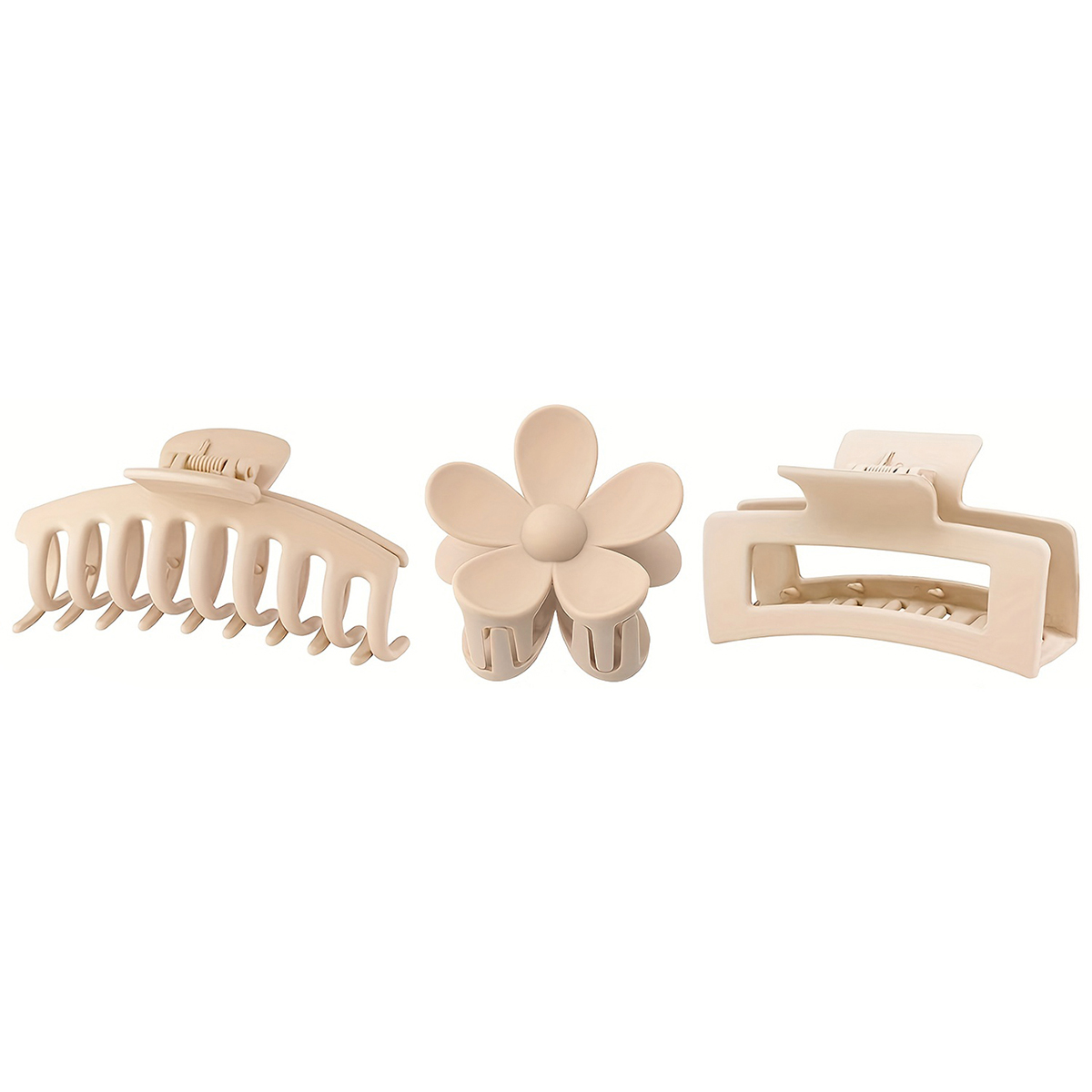 Women's Solid Color Commute Square Flower Plastic Criss Cross Flowers Hollow Out Hair Claws display picture 2