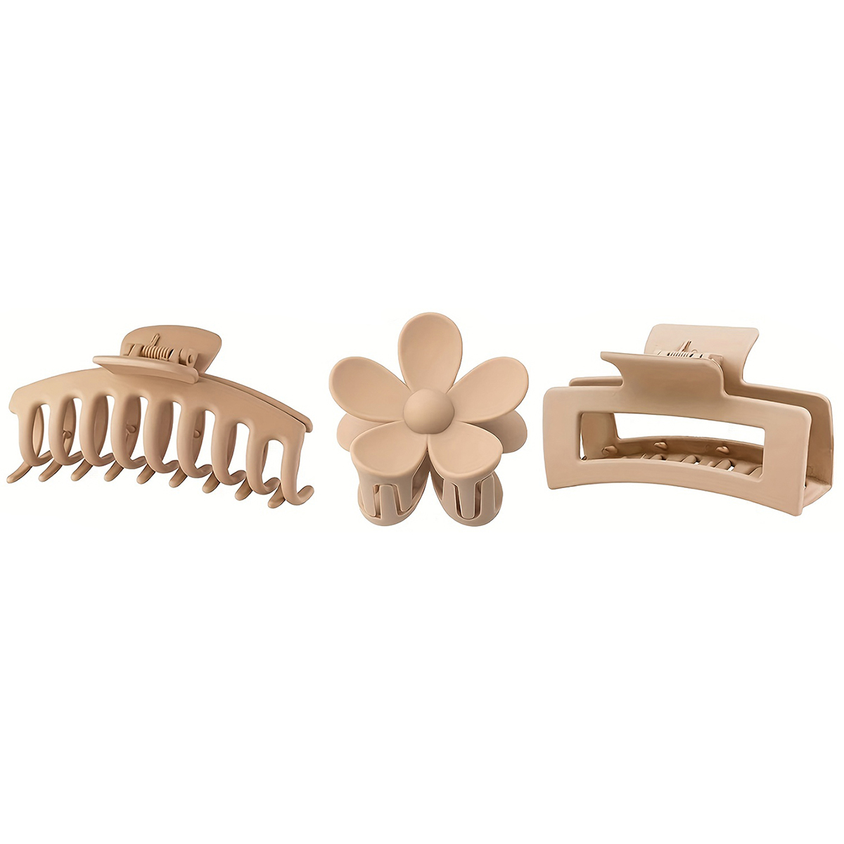 Women's Solid Color Commute Square Flower Plastic Criss Cross Flowers Hollow Out Hair Claws display picture 3