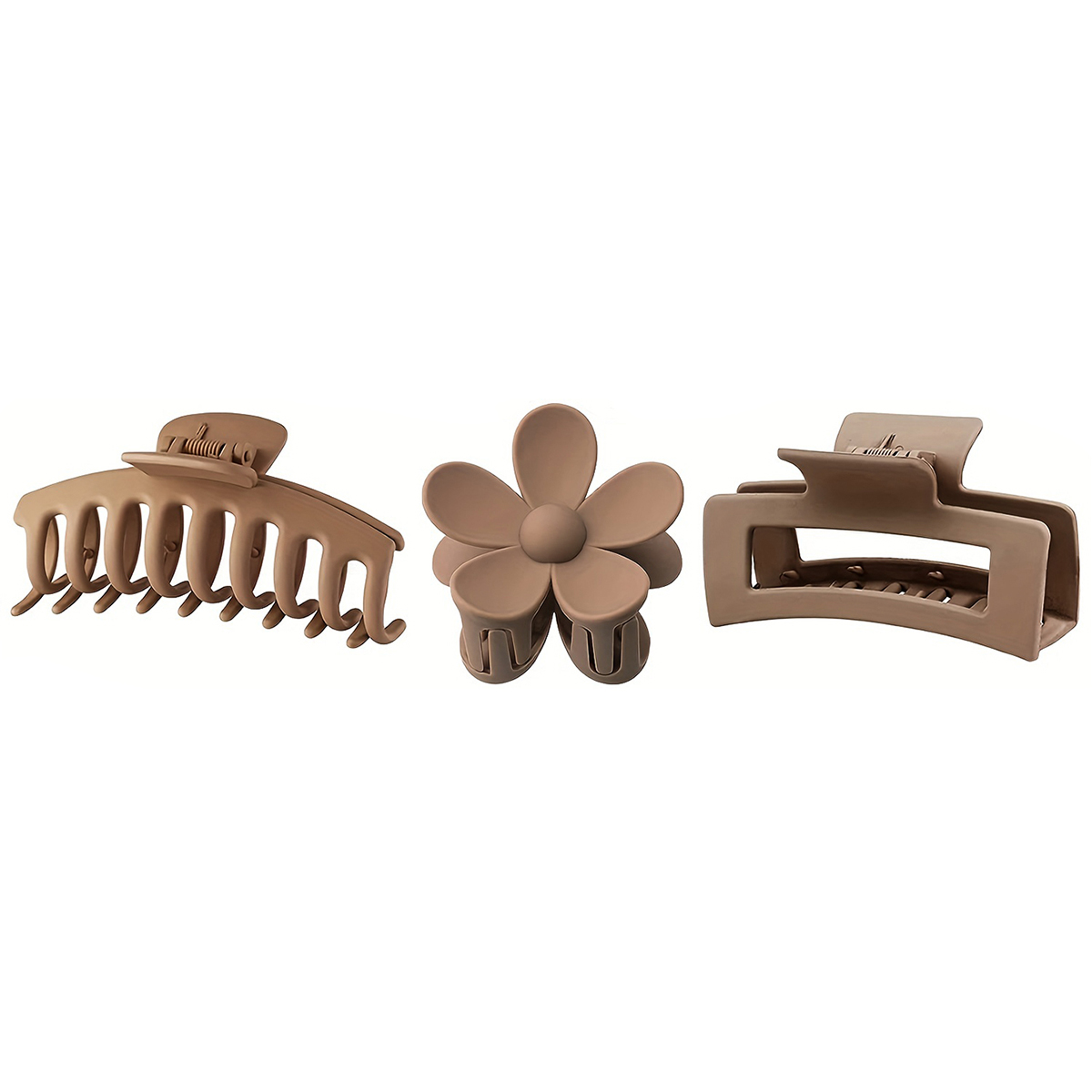 Women's Solid Color Commute Square Flower Plastic Criss Cross Flowers Hollow Out Hair Claws display picture 4