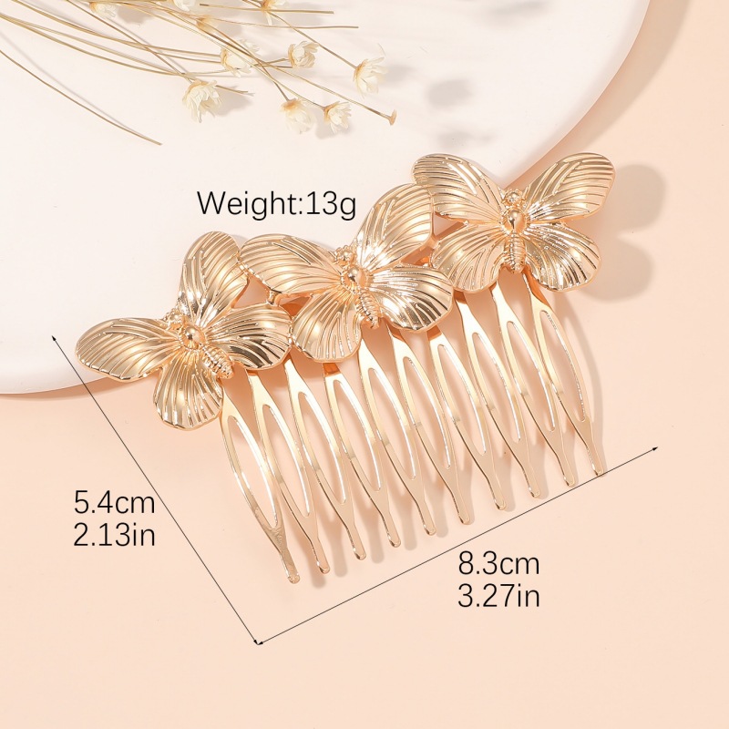 Women's Retro Butterfly Metal Plating Insert Comb display picture 2