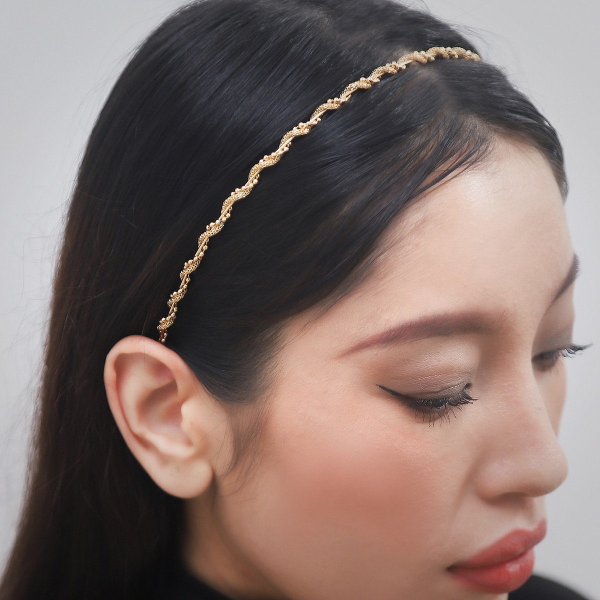 Women's Simple Style Waves Rhinestone Plating Hairpin display picture 4