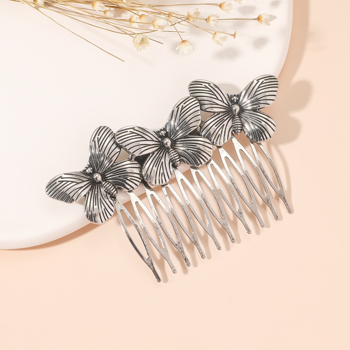 Women's Retro Butterfly Metal Plating Insert Comb display picture 8