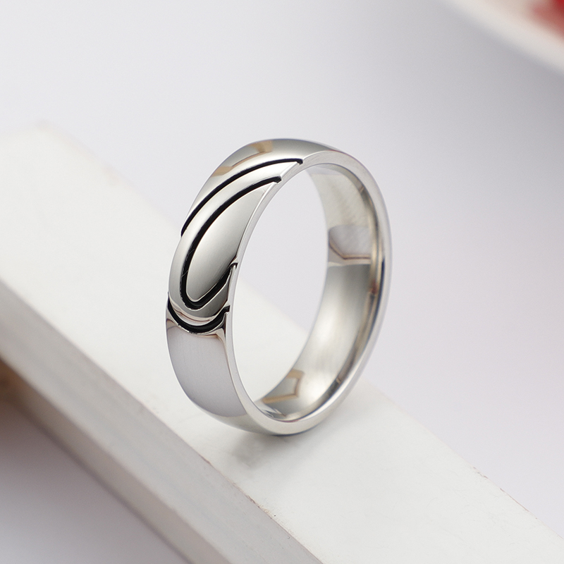 Einfacher Stil Herzform Titan Stahl Ringe display picture 7