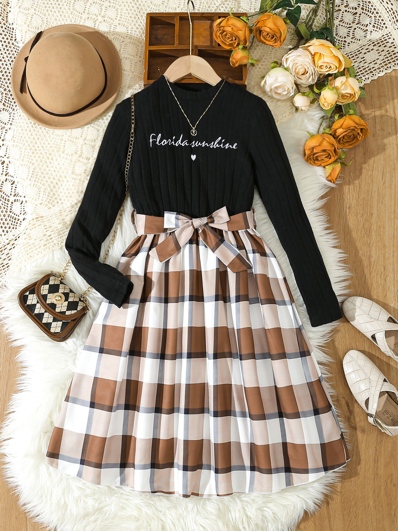 Casual Letter Polyester Girls Dresses display picture 1
