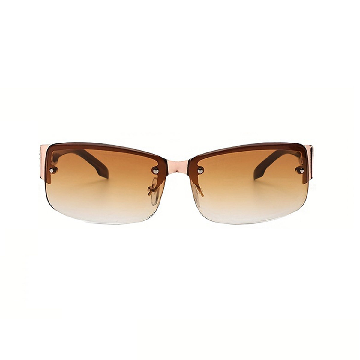 Toller Stil Farbverlauf Harz Quadrat Halbbild Sonnenbrille Der Frauen display picture 1