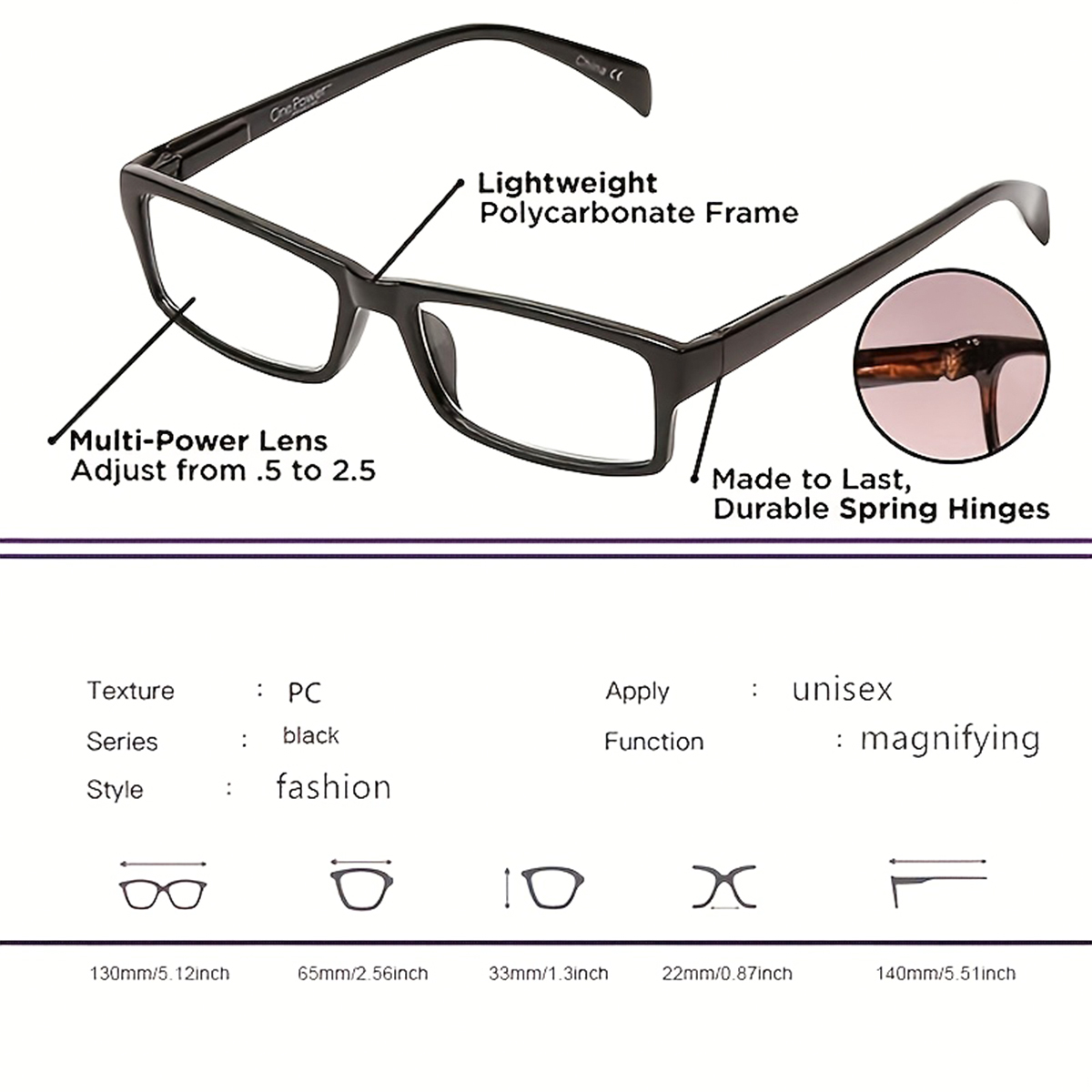 أسلوب بسيط هندسي مادة صمغية مربع اطار كامل النظارات البصرية display picture 3
