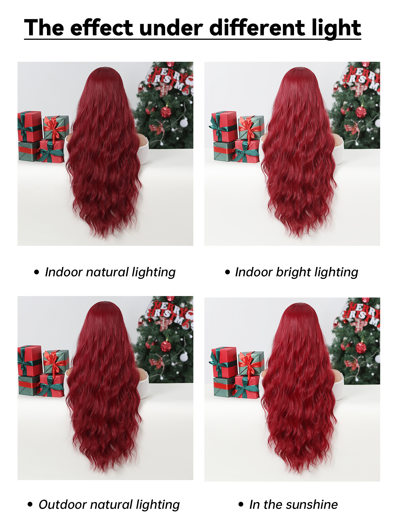 Frau Einfacher Stil Weiß Rot Lässig Chemische Faser Knalleffekte Langes Lockiges Haar Perückennetz display picture 12