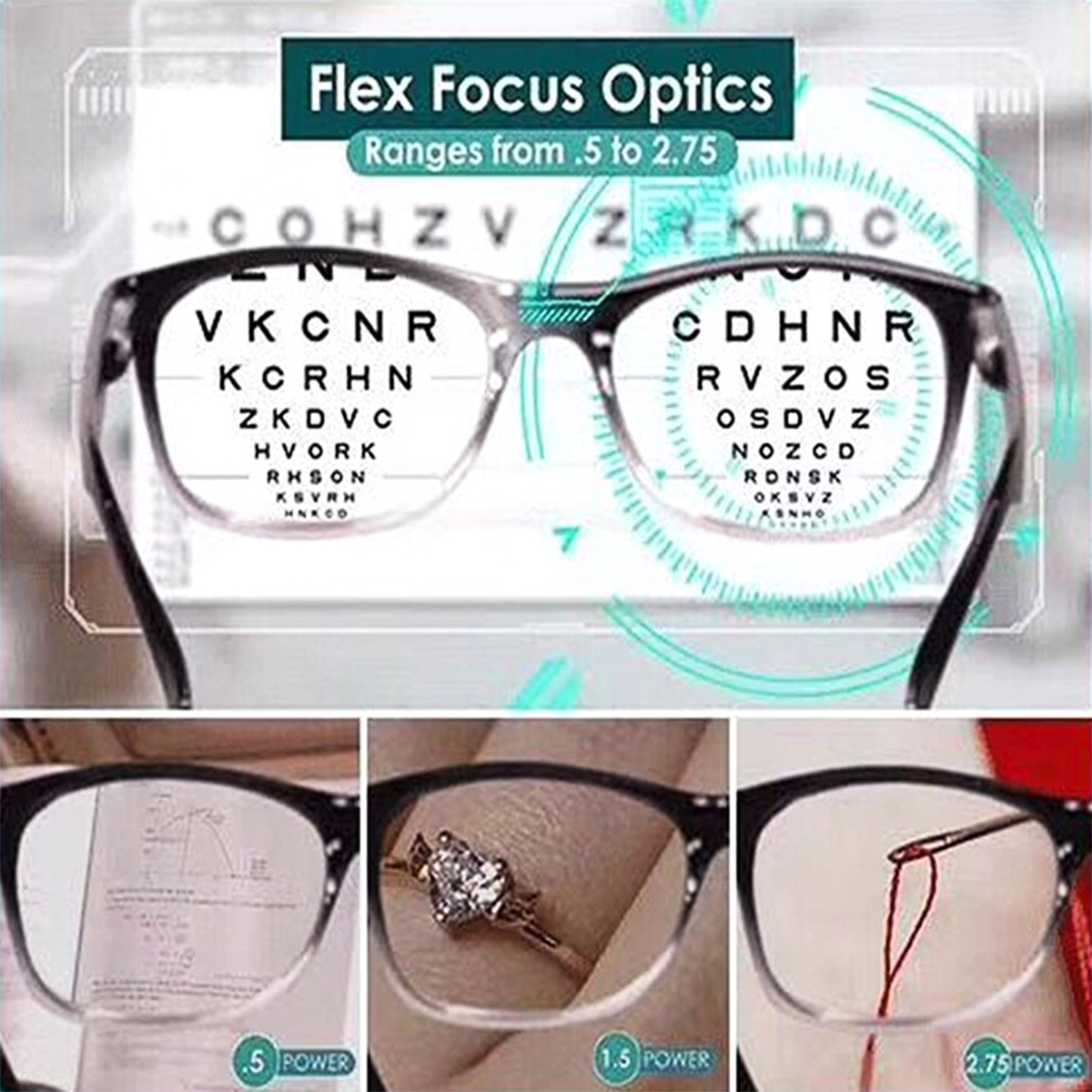 Simple Style Geometric Resin Square Full Frame Optical Glasses display picture 8