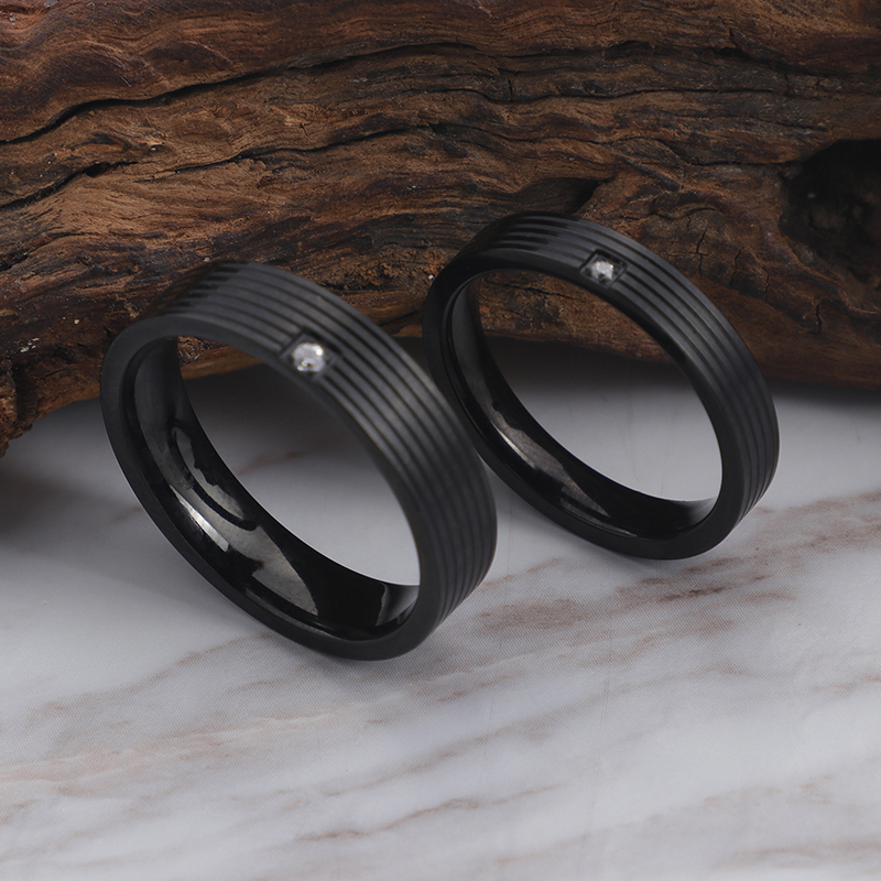 Simple Style Geometric Titanium Steel Rings display picture 6