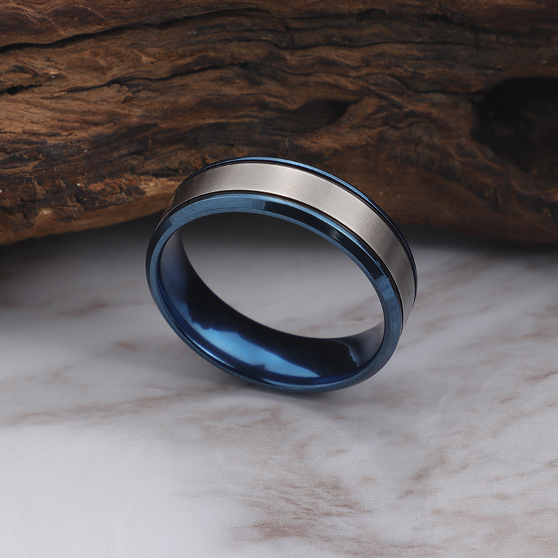 Simple Style Geometric Titanium Steel Rings display picture 1