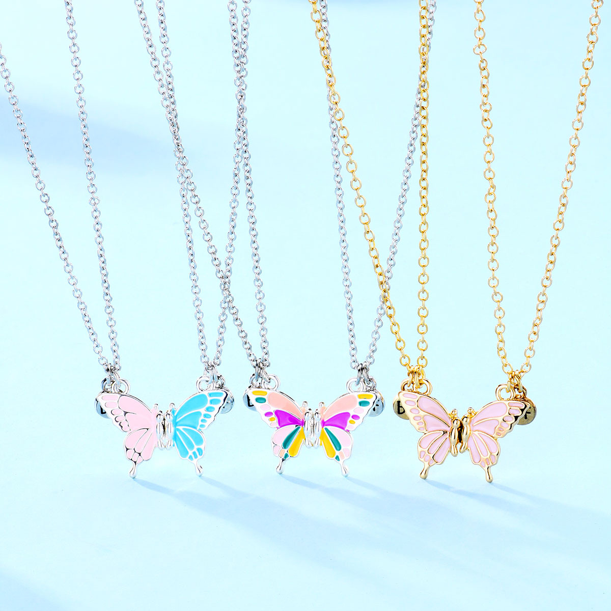 Cute Butterfly Alloy Kid's Pendant Necklace display picture 7