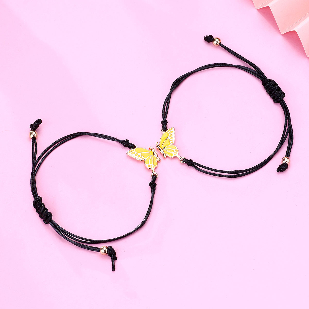 Casual Cartoon Style Cute Butterfly Alloy Kid's Drawstring Bracelets display picture 5